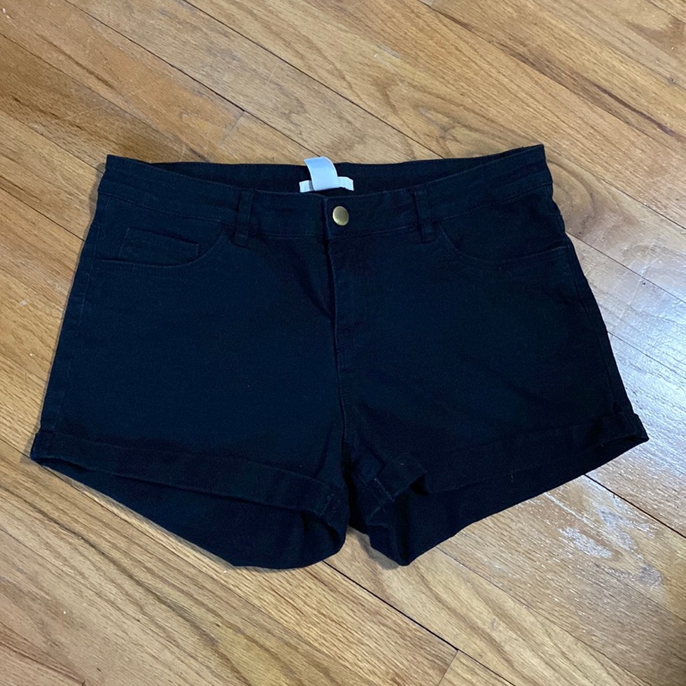 Women's Black Denim Shorts